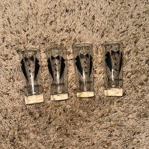 SET OF 4 GROOMSMEN/BEST MAN SHOT GLASSES